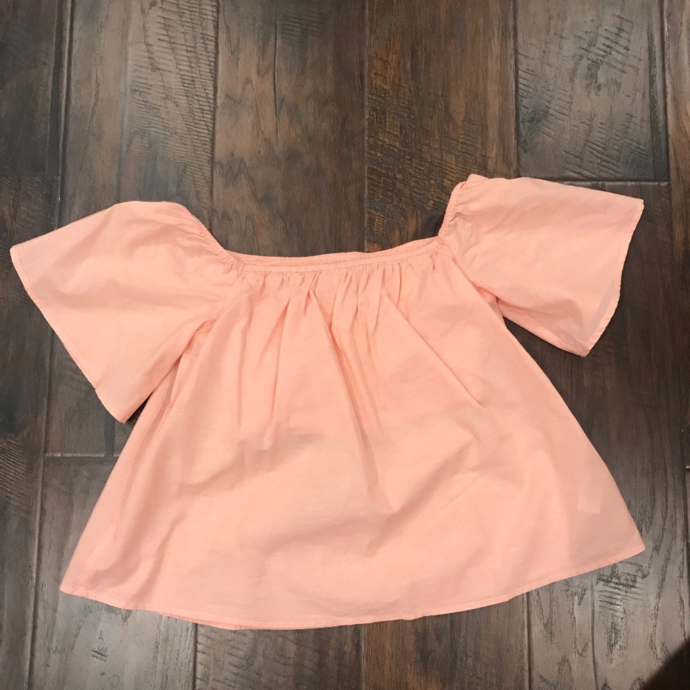 Express Pink crop top with built in bra